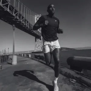 corredor entrenando para perder grasa mientras realiza running al aire libre